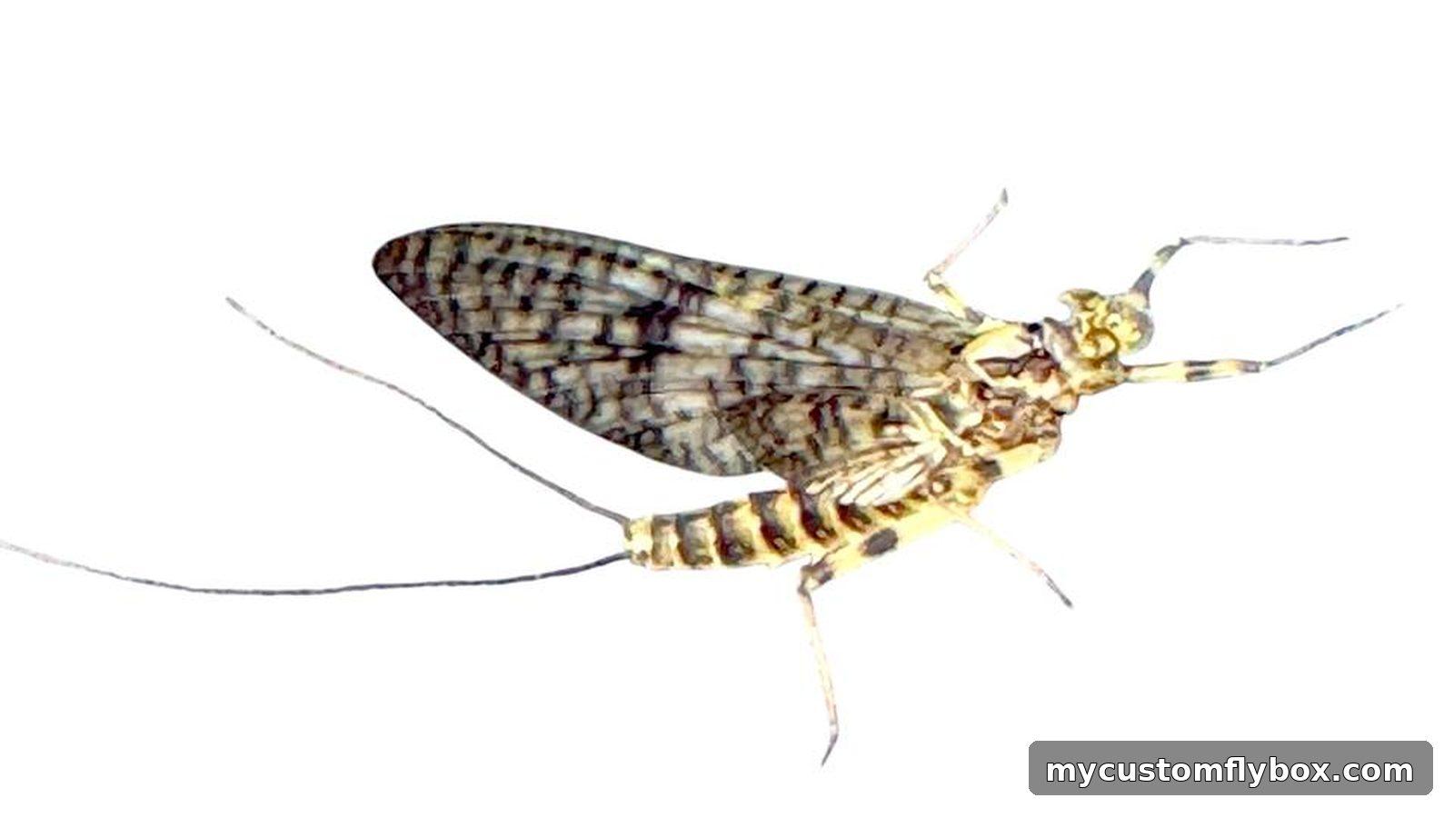 Adult mayfly resting on a natural surface